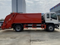 Camion de compression des déchets I-suzu 4x2 14cbm, camion compacteur de déchets, camion compacteur de déchets organiques