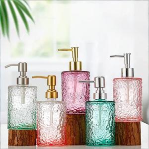 Distributeur de savon liquide <span class=keywords><strong>en</strong></span> <span class=keywords><strong>verre</strong></span> à motif vague <span class=keywords><strong>d</strong></span>'<span class=keywords><strong>eau</strong></span> avec bouchon à vis, pour voyage, gel douche, shampoing, portable, créatif, petit flacon vide, <span class=keywords><strong>grande</strong></span> <span class=keywords><strong>bouteille</strong></span> - Product Image 2