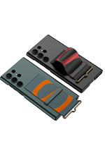 Étui de téléphone en PC ultra-fin de luxe GKK pour S23/S24/S25 Ultra avec protection contre les chocs et dragonne souple