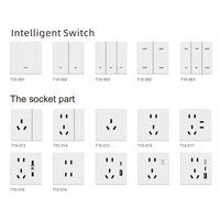 Interrupteur intelligent WiFi RF à 4 boutons, panneau tactile, étanche, installation bidirectionnelle, EU 220V 10A