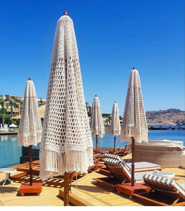 Parasol de plage traditionnel Source Factory 2026, en promotion, avec pampilles, mât en aluminium, pour extérieur, jardin, hôtel, parc, pavillon - Product Image 3