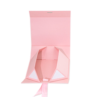 Boîte à extensions de cheveux humains personnalisée rose de luxe à prix abordable avec ruban et insert en satin, boîte cadeau pour perruques, boîte pour accessoires capillaires