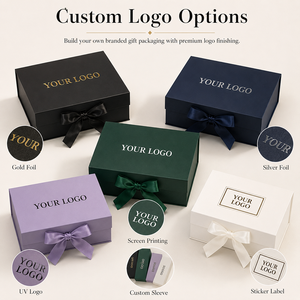 Caja de Regalo Magnética Plegable con Cinta para Bodas, Cumpleaños, Caja de Embalaje para Regalos, Estampado en Caliente, Caja de Membresía VIP de Lujo - Product Image 3