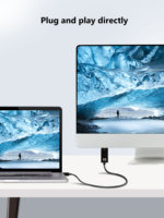 Câble USB-C vers HDMI 4K 30Hz, mode alternatif DP, convertisseur vidéo USB-C vers HDMI, boîtier ABS pour ordinateur portable, tablette, smartphone