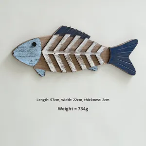TP TP-35037 - Colgante Decorativo de Madera con Forma de Pez, Estilo Mediterráneo, para Decoración de Paredes de Restaurantes, Bares y Cafeterías - Product Image 6