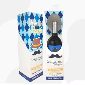 Caja de papel Kraft blanca con logotipo personalizado, embalaje ecológico para vino tinto, paraguas, termo, taza y leche para caja de regalo - Product Image 3