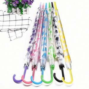 Parapluie droit classique transparent en PVC personnalisé avec logo, parapluie publicitaire de haute qualité - Product Image 4