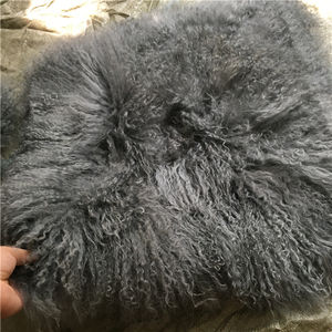 Almohada <span class=keywords><strong>Chinchilla</strong></span> de cordero tibetano de <span class=keywords><strong>pelo</strong></span> largo - Product Image 4