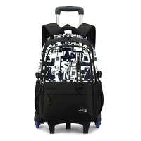 Sac à dos scolaire pour garçons avec logo personnalisé de l'usine JIANGLIDA, sac à dos scolaire à 6 roues pratique pour enfants