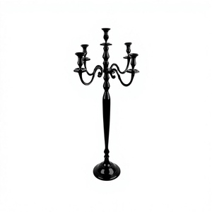 Candelabro de aluminio color negro, tamaño y forma personalizados, candelabro decorativo para decoración de hoteles y restaurantes. - Product Image 1