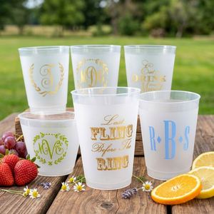 Vasos de Plástico PP Esmerilado de 12 oz con Logotipo Personalizado, Libres de BPA, Reutilizables para Bodas, Fiestas y Eventos - Product Image 1