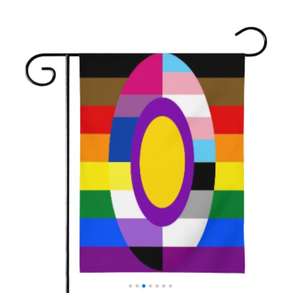 Vente chaude Lesbienne (Labrys) Double Face Étanche Jardin Arc-En-Ciel Drapeau Numérique Imprimé Livraison Rapide Prêt à Expédier - Product Image 2