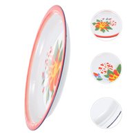 Produits Senny à faible MOQ, assiettes en métal émaillé, assiettes à compartiments en émail, assiettes de cuisine en émail