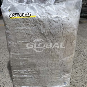 Trapos de Tela 100% Algodón Blanco Puro en Pacas, Piezas de Tela Cortadas, Trapos de Limpieza Marinos para Limpieza Industrial - Product Image 1