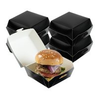 Imprimé personnalisé recyclé à emporter frites papier fast-food hamburger emballage jetable pliable boîte à hamburger
