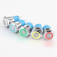 Nouveau commutateur à bouton-poussoir métallique étanche SX-TECH 12/16/19/22MM avec LED, momentané ou à enclenchement, pour alimentation moteur de voiture A/C