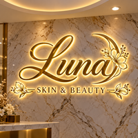 Enseigne commerciale personnalisée, enseigne rétroéclairée sur mesure, enseignes 3D avec logo, enseigne pour salon de beauté, enseigne murale avec logo