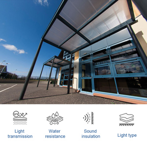 Tác động cao UV bảo vệ kho PC lợp tấm polycarbonate rắn 2.3-8mm dày bền 5 + năm bảo hành - Product Image 3