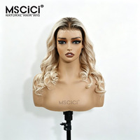 Peluca frontal de encaje transparente HD 13x4, cabello chino virgen, onda natural, rubio caramelo con efecto de fusión en la raíz, proveedor de fábrica