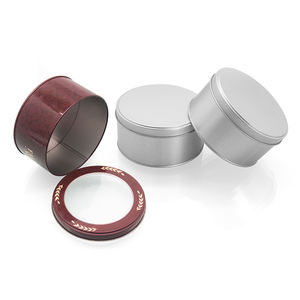 กล่องดีบุกทรงกลมแบบกำหนดเอง ขายส่ง กล่องโลหะเปล่าสำหรับบรรจุภัณฑ์ กล่องดีบุกนูนลายสำหรับใส่คุ้กกี้ เค้ก - Product Image 5