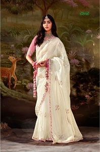 Bộ sưu tập mới thêu làm việc biên giới <span class=keywords><strong>Saree</strong></span> và áo cho đám cưới và lễ hội làm bằng vải lưới bán buôn Nhà cung cấp - Product Image 4