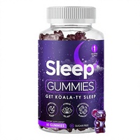 Gummies naturelles pour le sommeil avec mélatonine, sans sucre, 60 unités, sans OGM, compatibles végétaliens, soutien relaxant nocturne