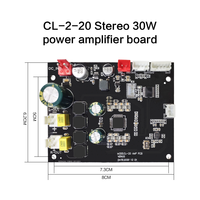 Carte amplificateur audio mini classe D CL-2-20 12V 2 * 30W avec prise en charge AUX