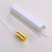Flacon de parfum miniature en verre SUMEEAR avec logo personnalisé, 10 ml, avec boîte cadeau en papier, pompe en aluminium, atomiseur de parfum en verre rechargeable