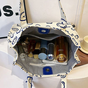 กระเป๋าสะพายไหล่แฟชั่นลำลองสำหรับผู้หญิงปรับแต่งได้กระเป๋าผ้าใบผ้าฝ้ายสำหรับผู้หญิงความจุเยอะ - Product Image 2