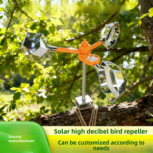 Répulsif Solaire Anti-Oiseaux N76-1 à Réflecteur Rotatif à 360 Degrés pour Verger, Étang à Poissons, Terres Agricoles et Entrepôt - Product Image 2