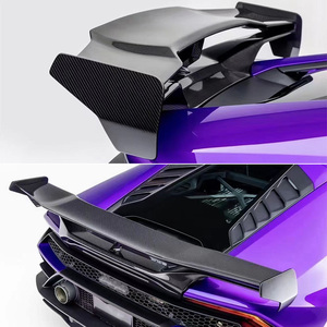 Kit de cuerpo de fibra de carbono de alta calidad Runde para <span class=keywords><strong>Lamborghini</strong></span> Huracan LP580 LP610 actualización estilo EVO alerón de doble capa ala media - Product Image 4