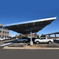 Système de montage de structure de panneau de stationnement de voiture commerciale résidentielle personnalisée cadre abri d'auto photovoltaïque solaire
