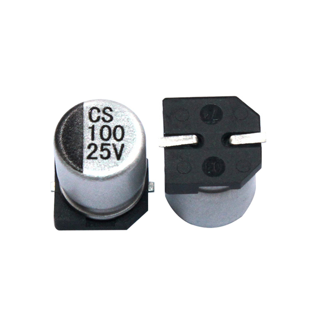 SMD 100Uf 25V Tantalum Capacitor General Purpose Aluminum Electrolytic Capacitor