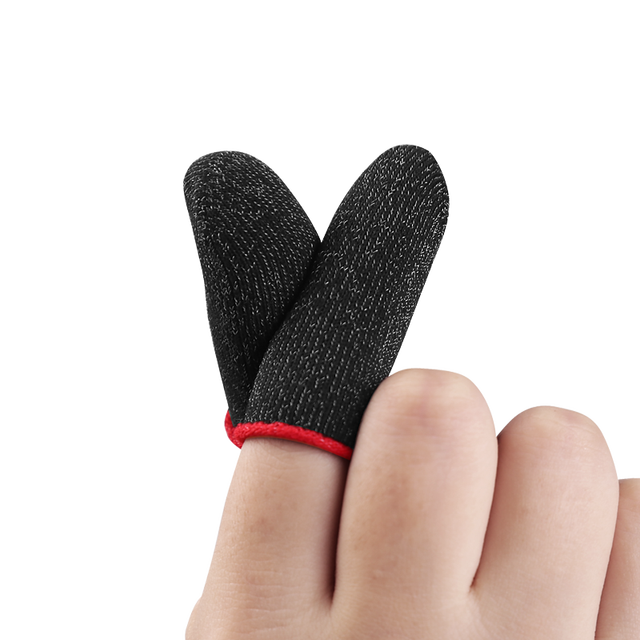 Wholesale Anti-Sweat Silver Fiber Fingertips Touch Screen Finger Tips Gaming Finger Sleeve for Phone Gamer Accessories