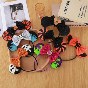 Nouveaux serre-têtes pour fête d'Halloween 2026 : Accessoires de costume et de photographie à thème Halloween pour enfants – Serre-têtes avec nœuds - Product Image 2