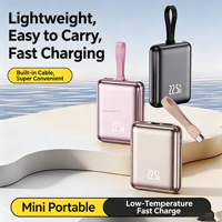 Batterie externe à charge rapide 10000 mAh, chargeur portable avec câble intégré PD QC3.0, Power Banks 10000 mAh, logo personnalisé