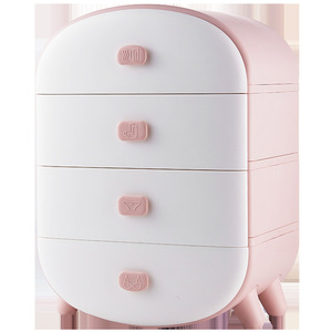 Underwear <b>Storage</b> Box <b>Drawer</b> Style 3 In 1 <b>Wardrobe</b> Organizer For Socks Bra Household Essential Pink Green Solid Color Covered - Product Image 4