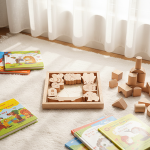 Ensemble de blocs de construction en bois à empiler, à grosses pièces, pour l'équilibre, sans laque, favorisant la coordination œil-main - Product Image 6