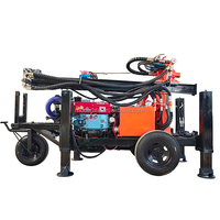 Type de roue de remorque Portable perceuse de forage hydraulique de 130m de profondeur pour puits d'eau