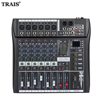 Nouvelle console de mixage USB EX-6 à 6 canaux pour performances scéniques professionnelles, mariages, spectacles de chant, mixeur audio