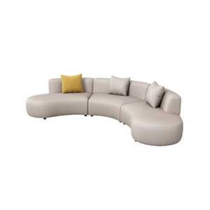 Sofá Seccional de Cuero Genuino Marrón para Hotel, Comercial, Sala de Estar, Duradero - Product Image 6