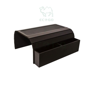 Organizador de brazo de bambú de diseño 2025, estante de almacenamiento, sofá, bandeja de comida para taza - Product Image 3