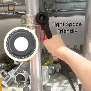 LINYI QUEEN 19/22mm a doppia presa per impalcatura a <span class=keywords><strong>cricchetto</strong></span> chiave per impalcatura a pozzger chiave per impalcatura a fosfatazione nera - Product Image 4