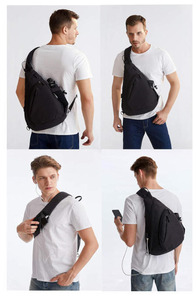 BSCI nhà máy tùy chỉnh Crossbody Ba lô Vai Túi với USB sạc cổng cho du lịch đi bộ đường dài không thấm nước <span class=keywords><strong>sling</strong></span> Túi - Product Image 5