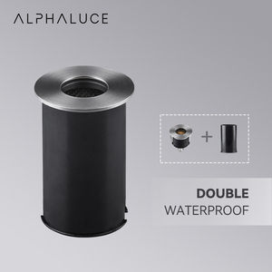 ALPHALUCE Round Ip67 3W Outdoor Marine 10V Stainless <strong>Step</strong> <strong>Deck</strong> Inground Light Garden Landscaping Deckings - Product Image 1