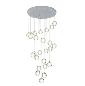 Moderne Decoratie Hanger Verlichting Trap Lampen Luxe Global Crystal Ball Bellen Led Opknoping Licht - Product Image 5