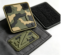 Patchs en PVC silicone camouflage résistants à l'eau, style broderie 3D, patch logo pour vêtements, détail personnalisé en similicuir