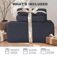 Ensemble de literie matelassé 100% coton avec logo personnalisé, couleur unie respirante, couette pour hôtel, maison, OEM ODM