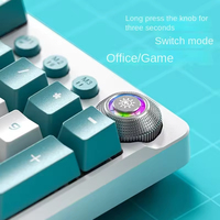 LEAVEN H96 2.4Ghz Keyboard Mekanik Nirkabel RGB Backlit-Programmable Anti-Ghosting USB Type-C untuk Desktop/Laptop/Tablet Baru