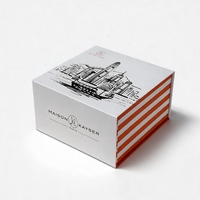 Boîte cadeau pliable personnalisée avec fermeture magnétique, emballage en papier artistique en une seule pièce, impression mate, écologique et recyclable